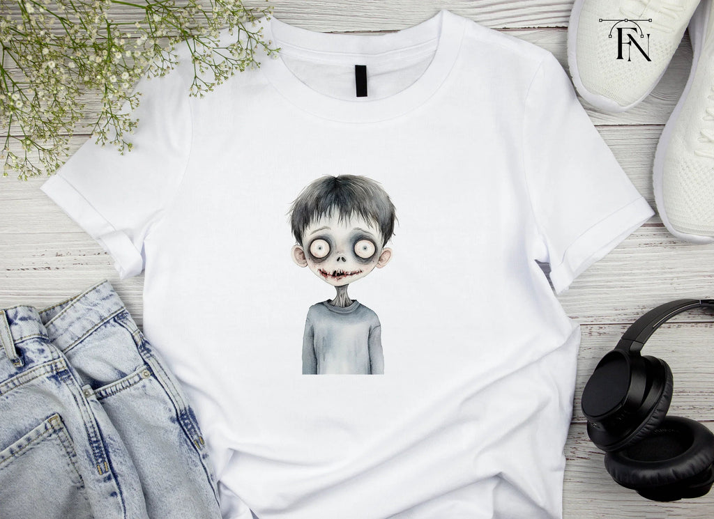 Creepy Zombie Boy Halloween Clipart Bundle