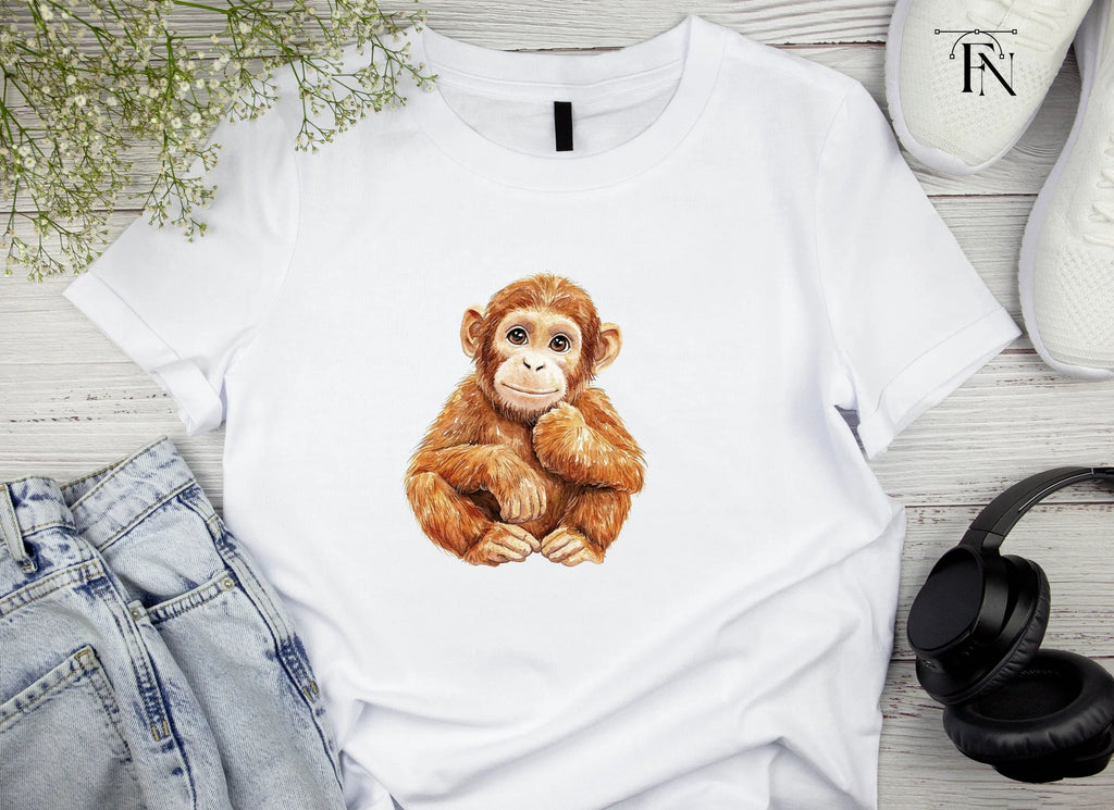 Cute Baby Orangutan Clipart Bundle