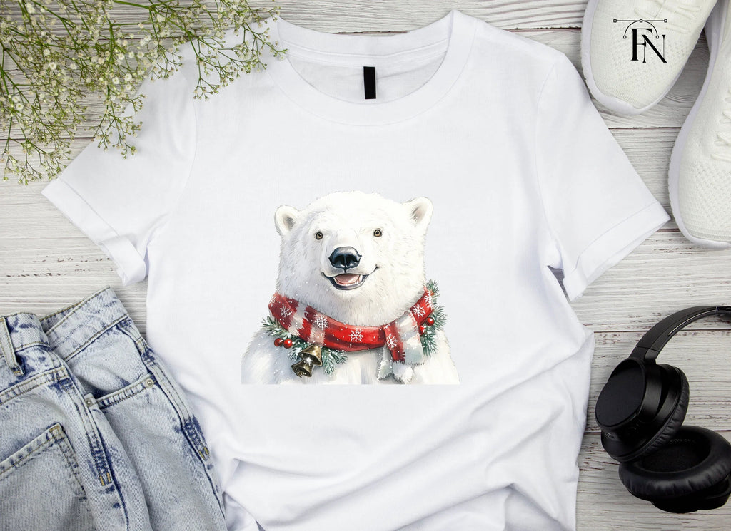 Smiling Polar Bear Christmas Clipart Bundle