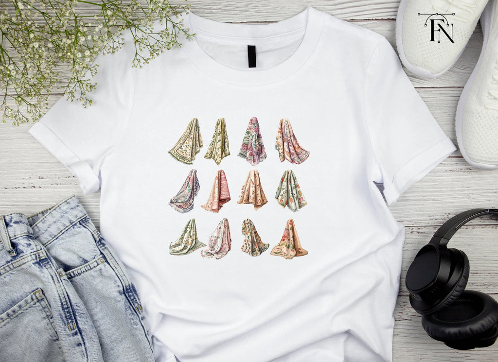 Boho Floral Textile Blanket Clipart Bundle