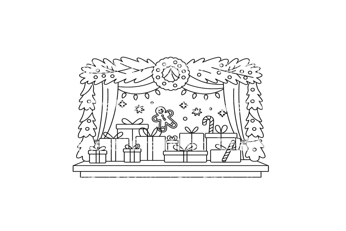 Christmas Stage Elf Musicians Coloring Books