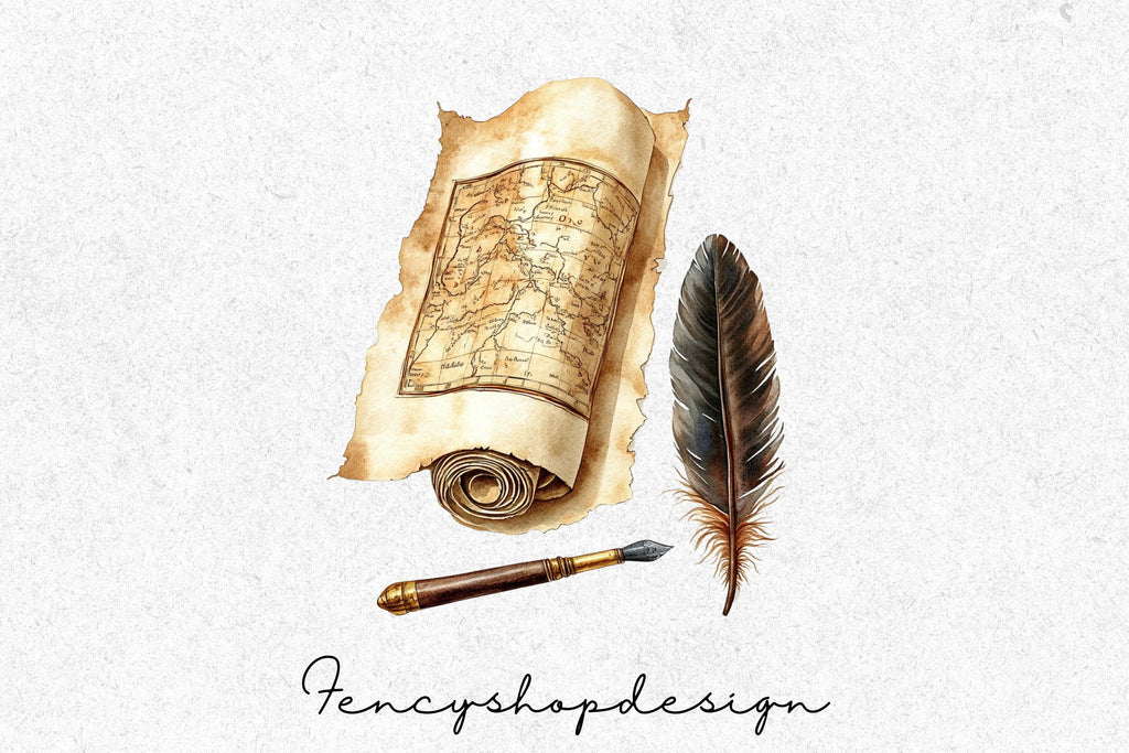 Pirate Treasure Map Adventure Clipart Bundle