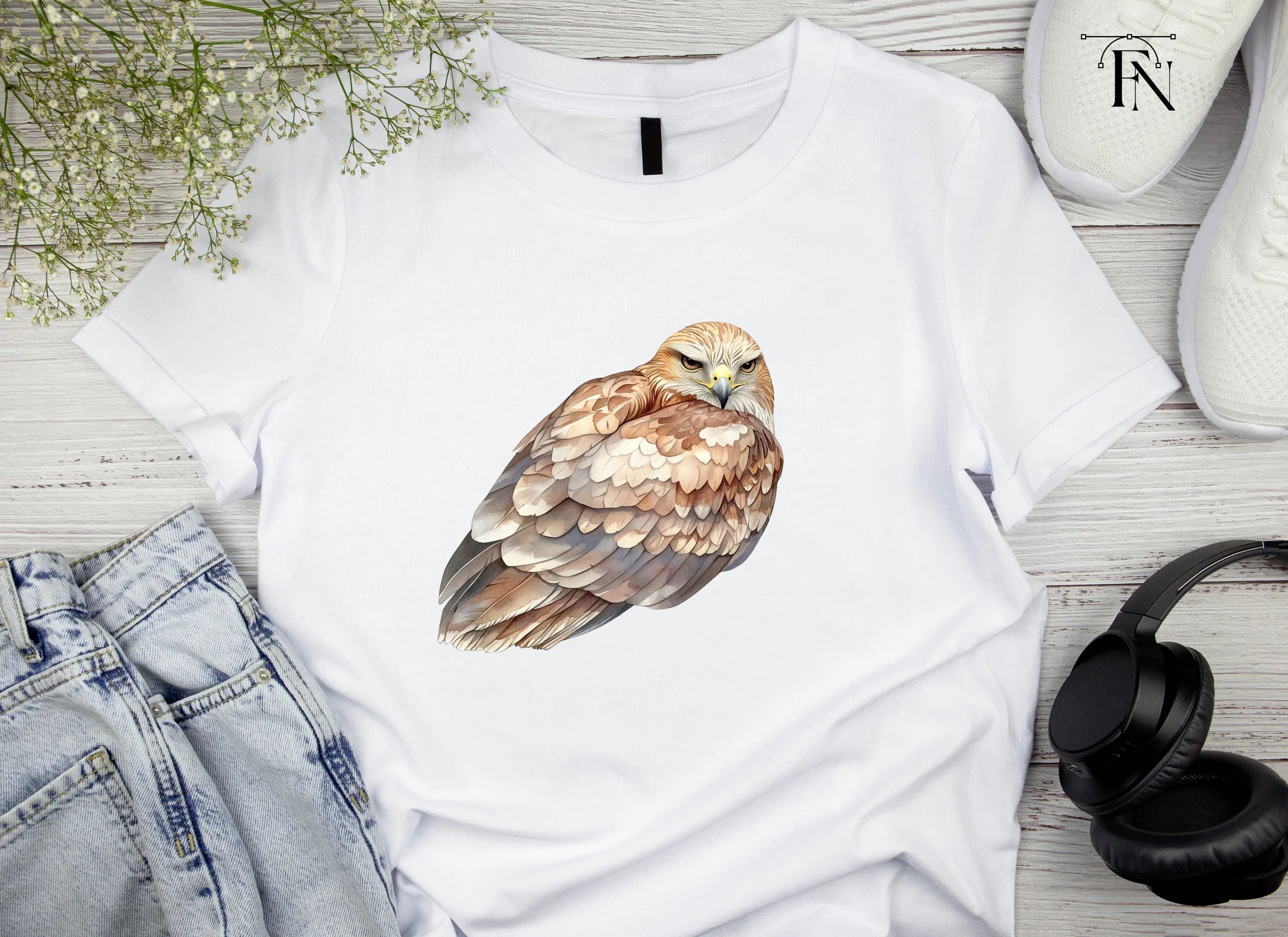 Fierce Hawk Illustration Clipart Bundle