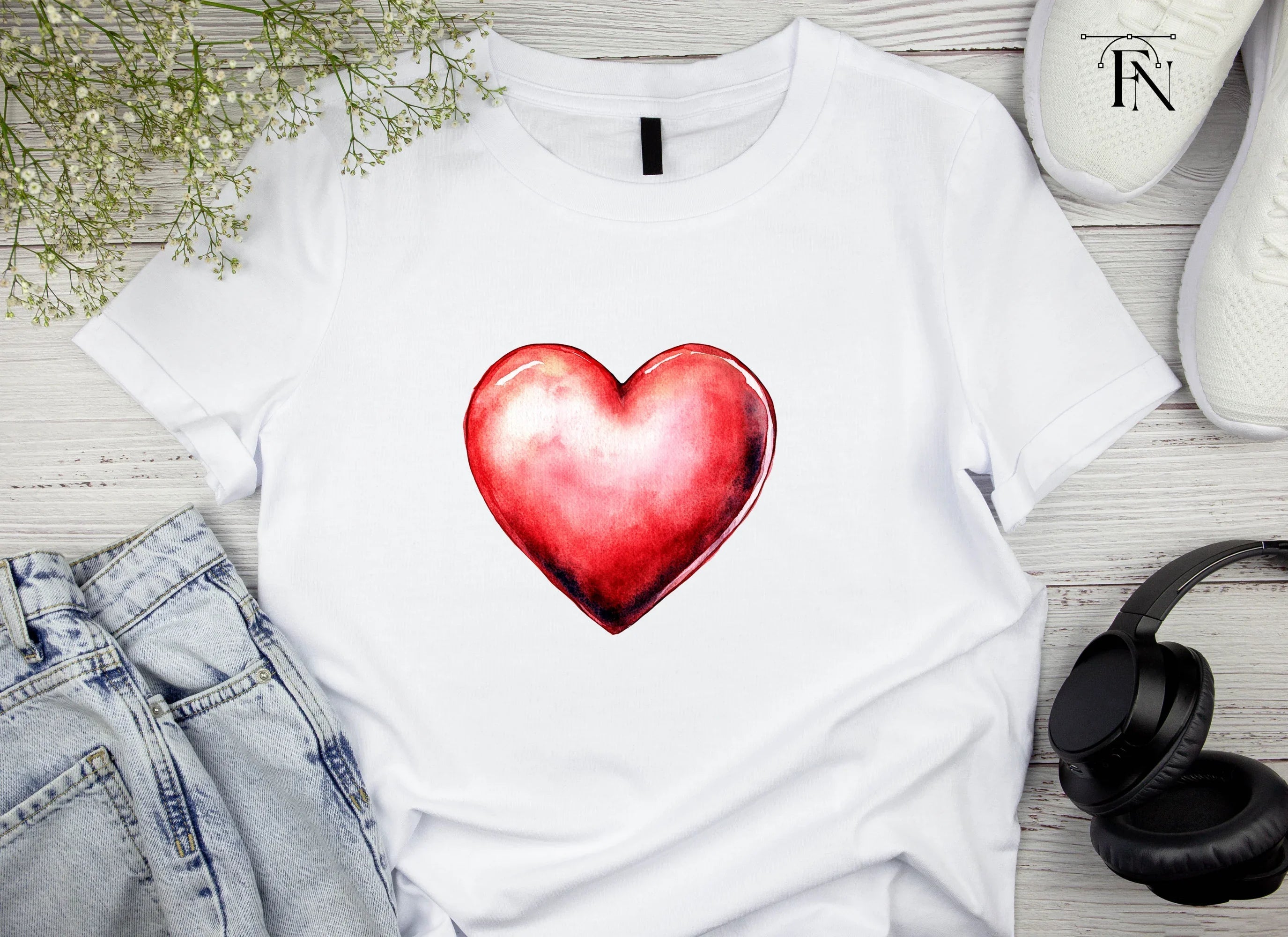 Red Hearts Clipart Bundle
