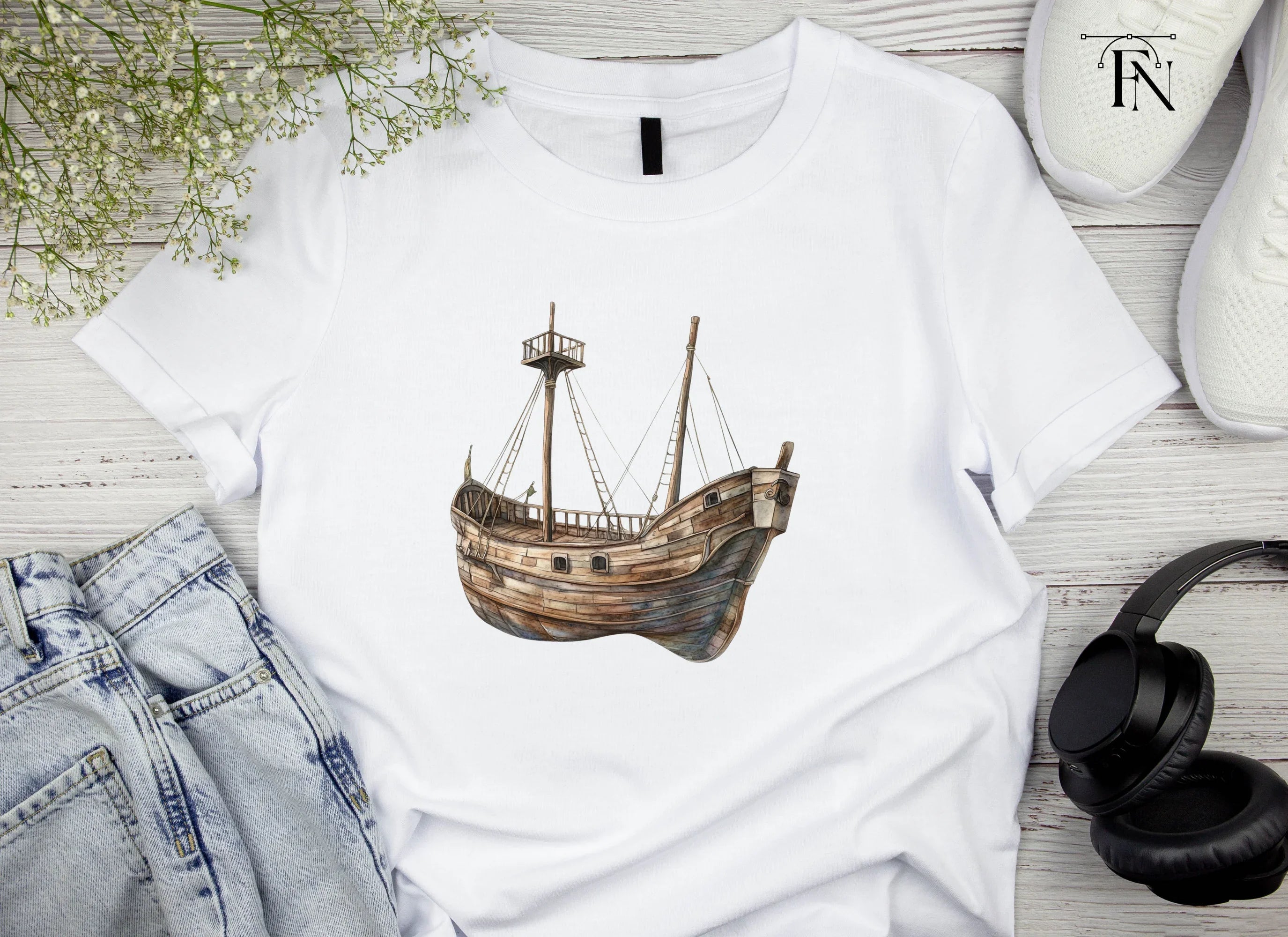 Pirate Ship Clipart Bundle