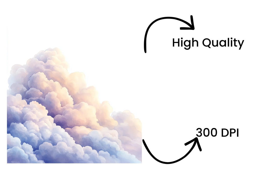 Volumetric Cloud Illustrations Clipart Bundle