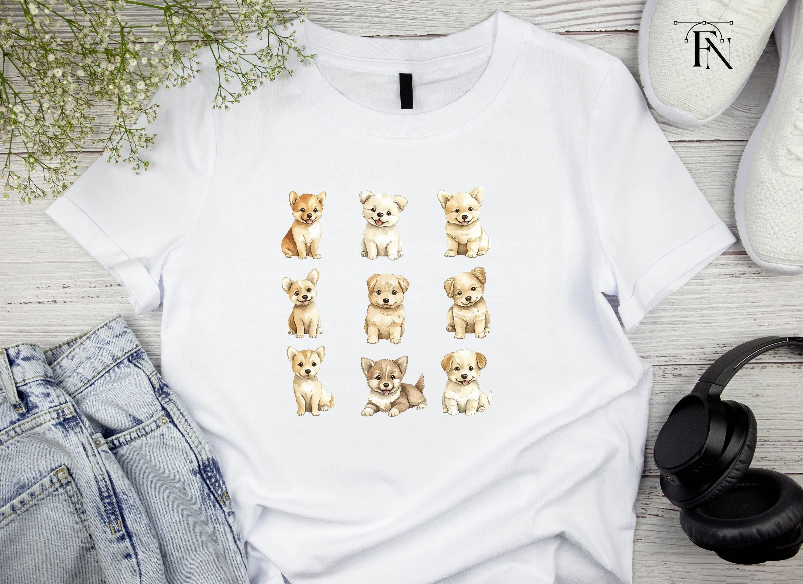 Golden Retriever Puppy Clipart Bundle