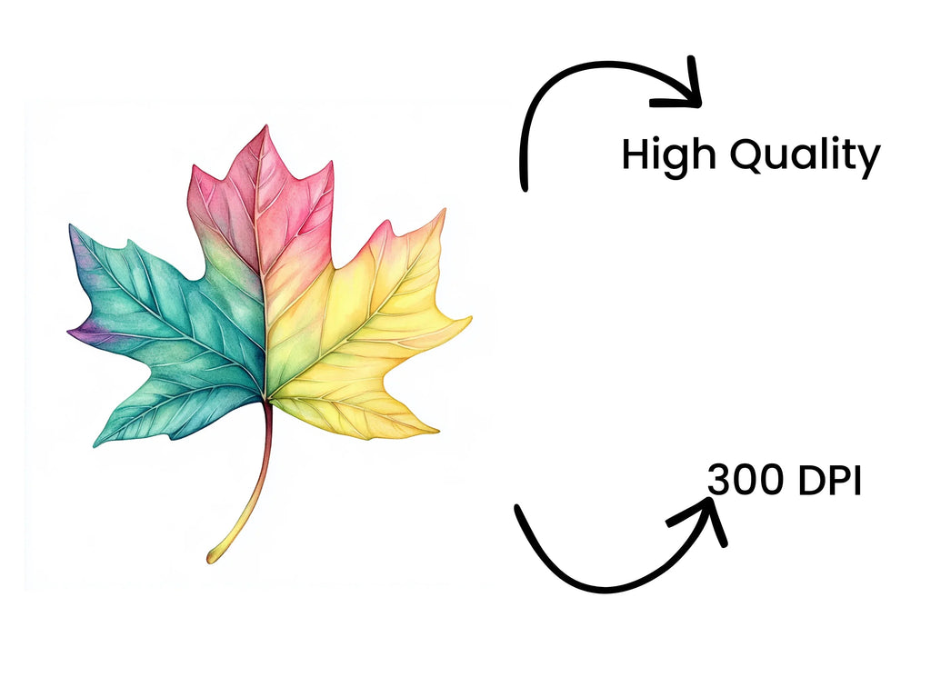 Colorful Maple Leaves Clipart Bundle
