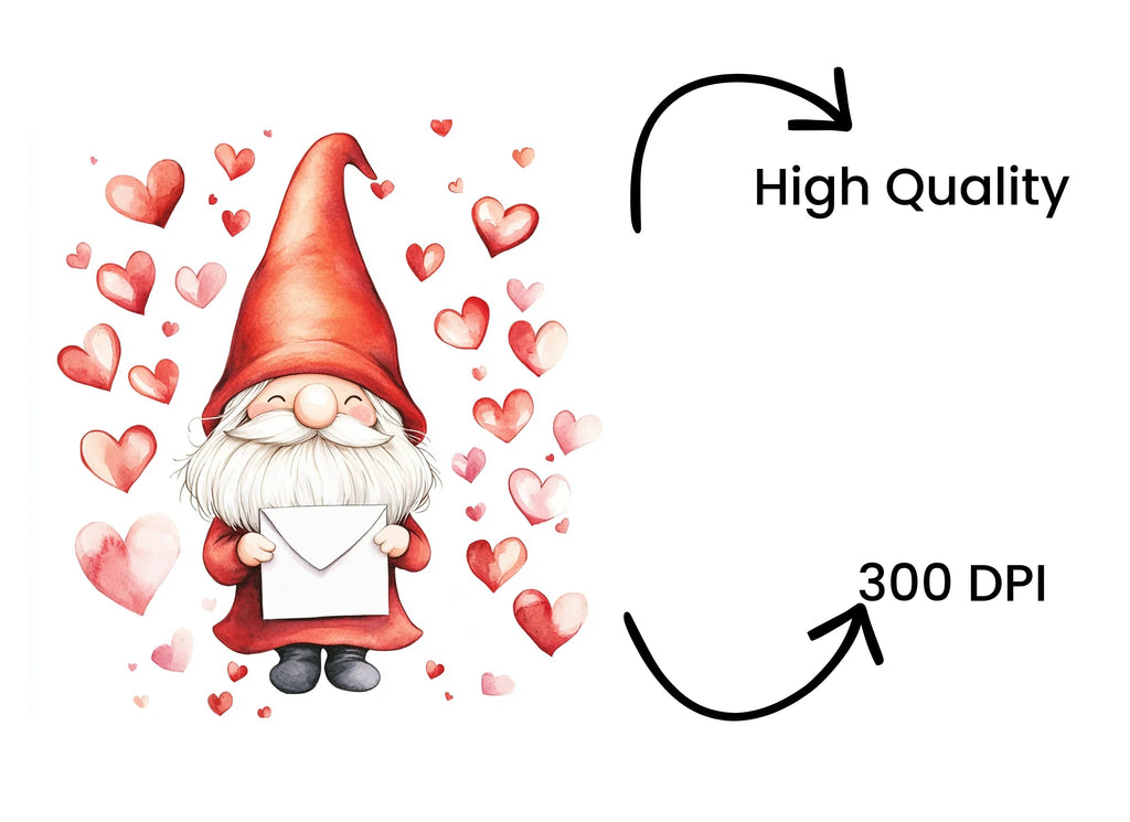 Valentine Day Gnomes Clipart Bundle