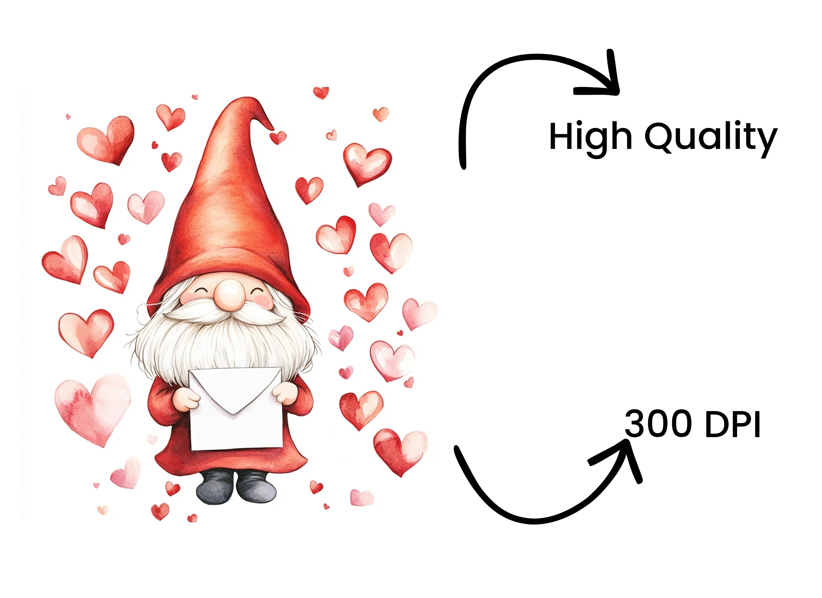 Valentine Day Gnomes Clipart Bundle