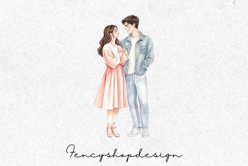 Cute Couple Clipart Bundle