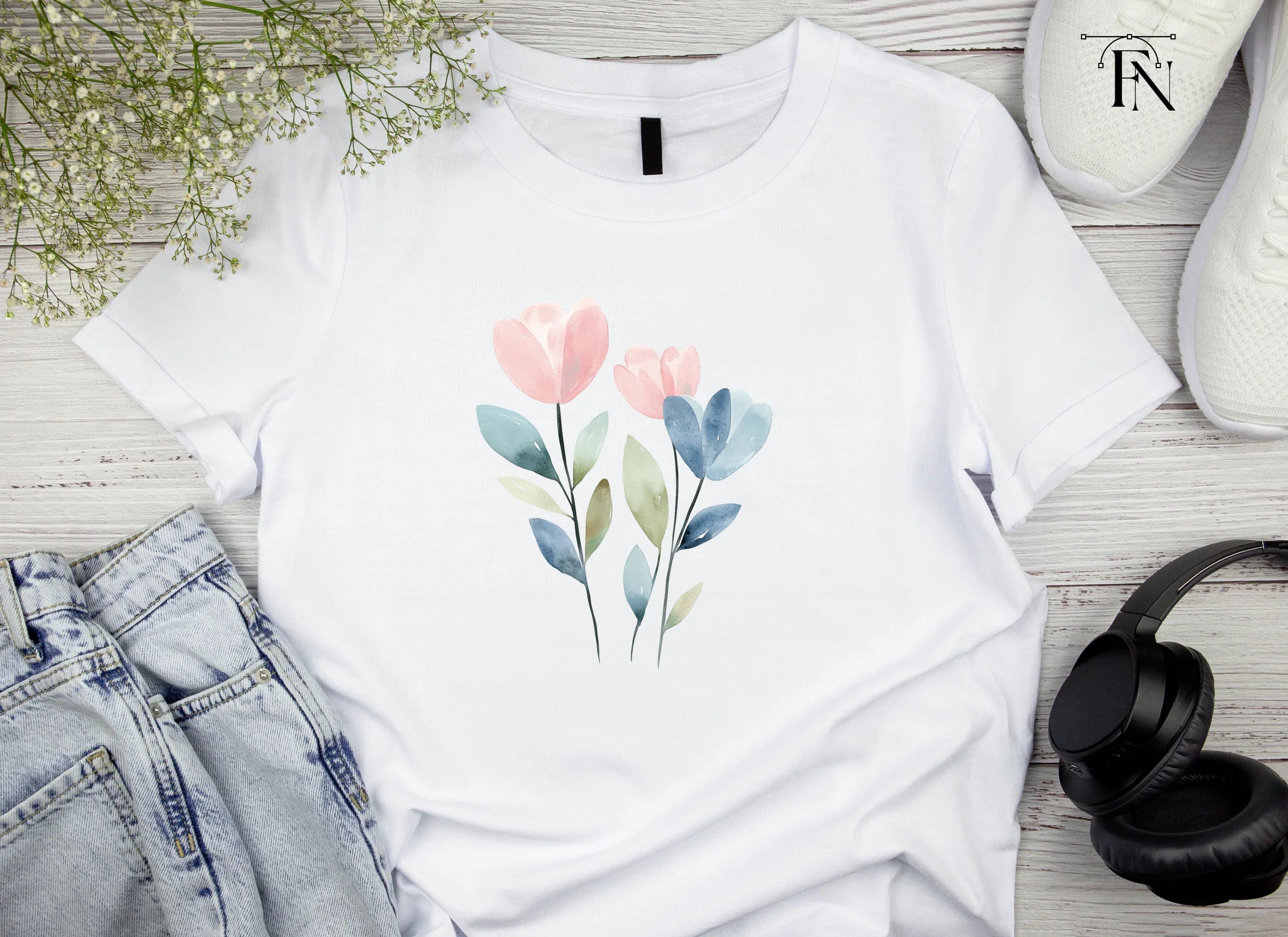 Abstract Floral Clipart Bundle