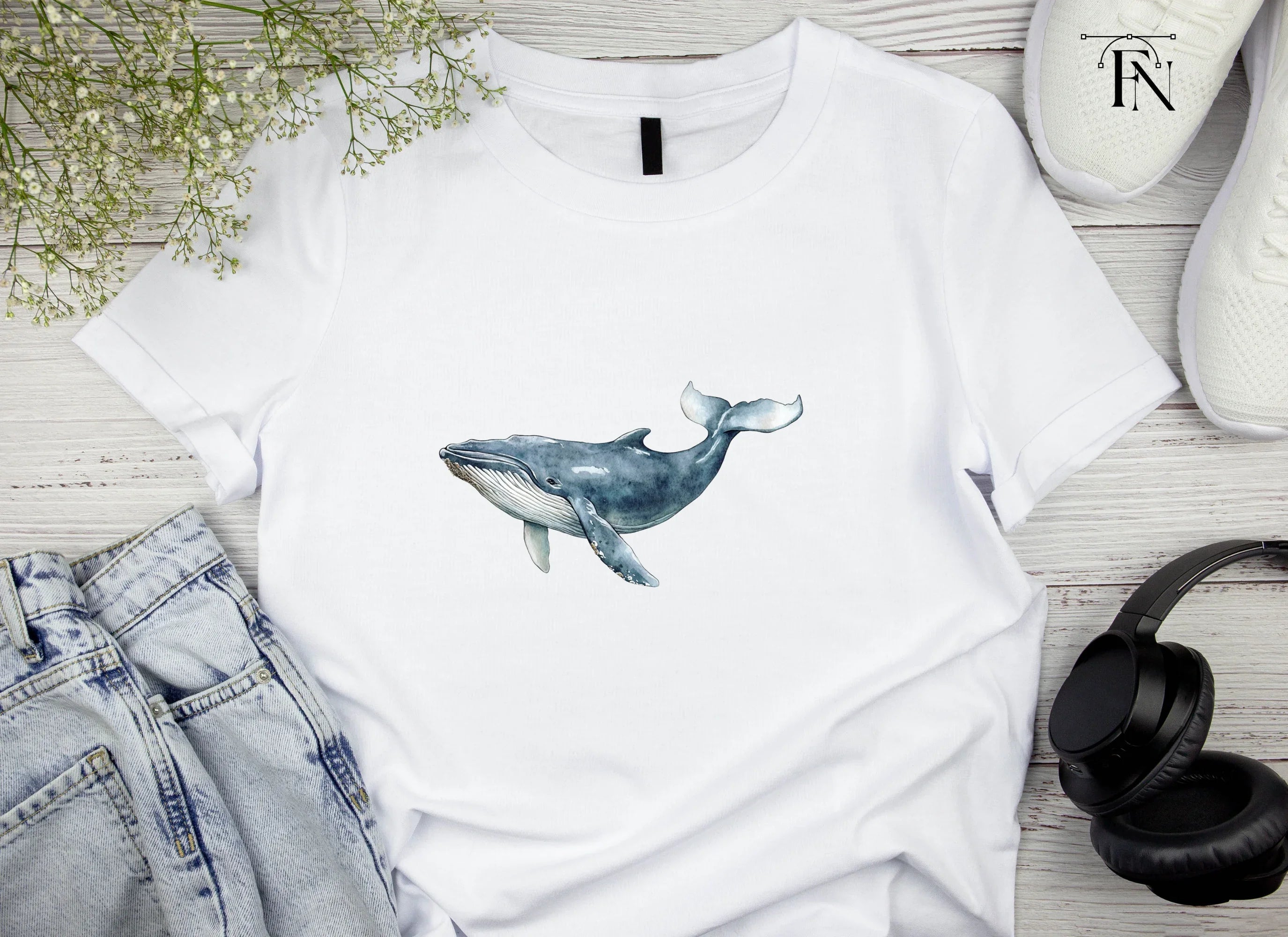 Blue Whale Clipart Bundle