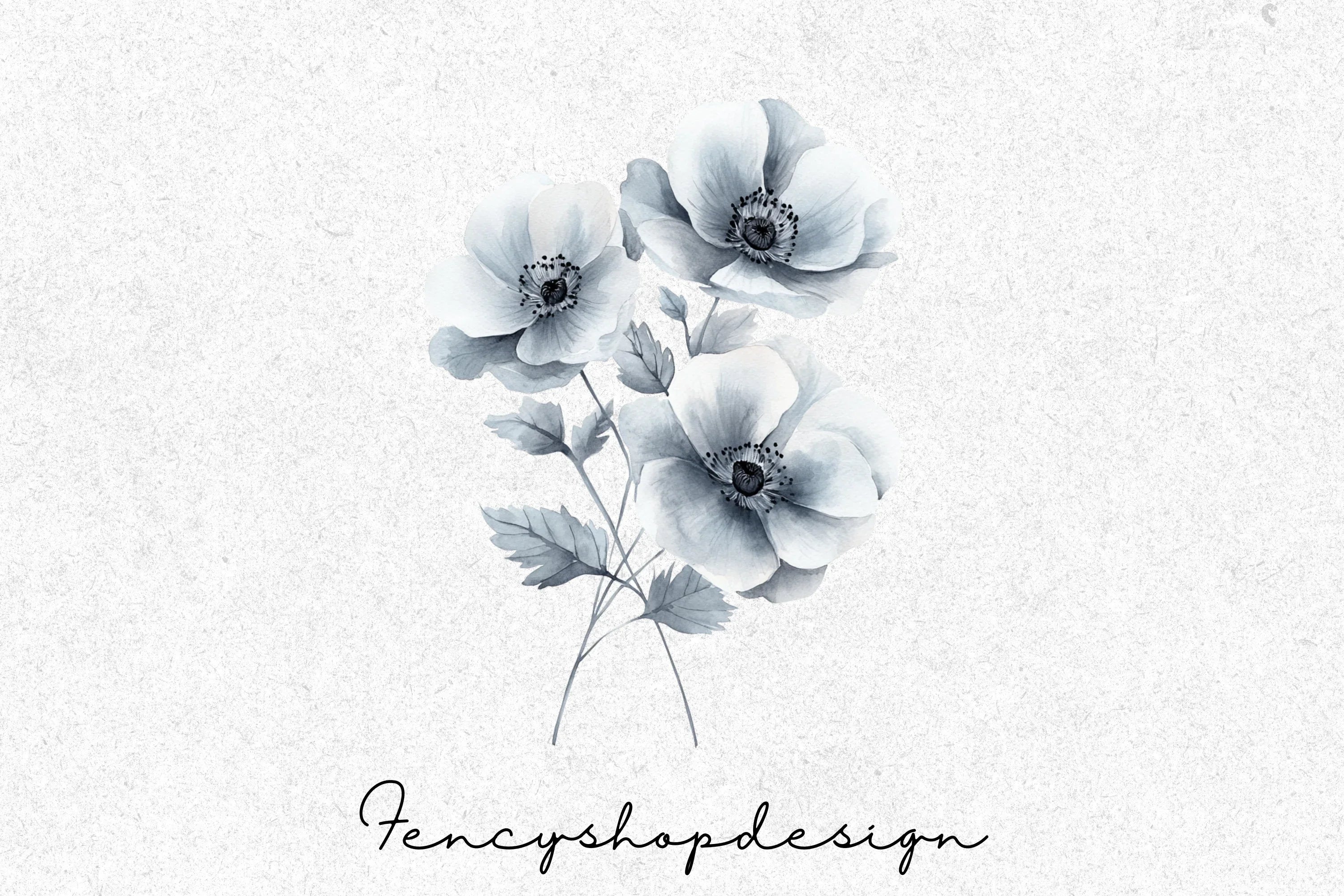 Elegant Muted Floral Clipart Bundle