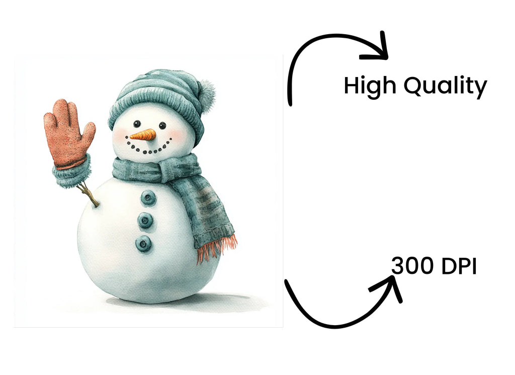 Cute Snowman Clipart Bundle