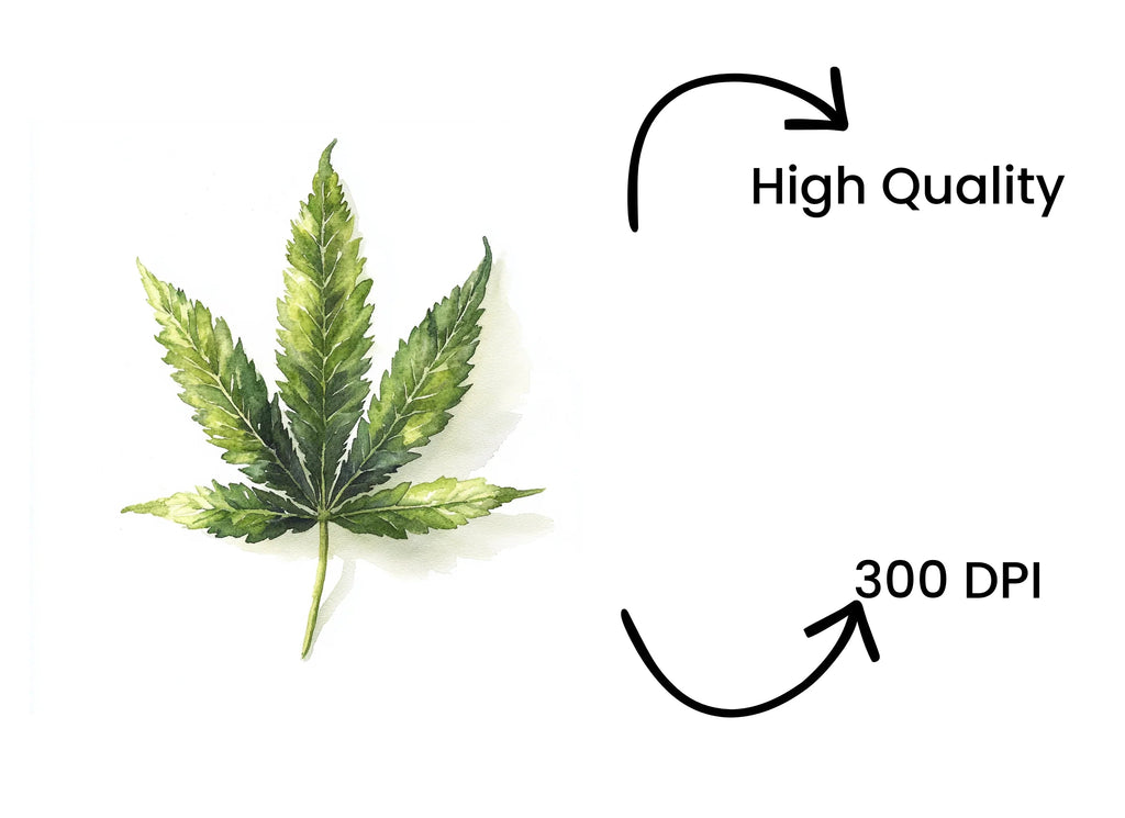 Green Marijuana Leaf Clipart Bundle