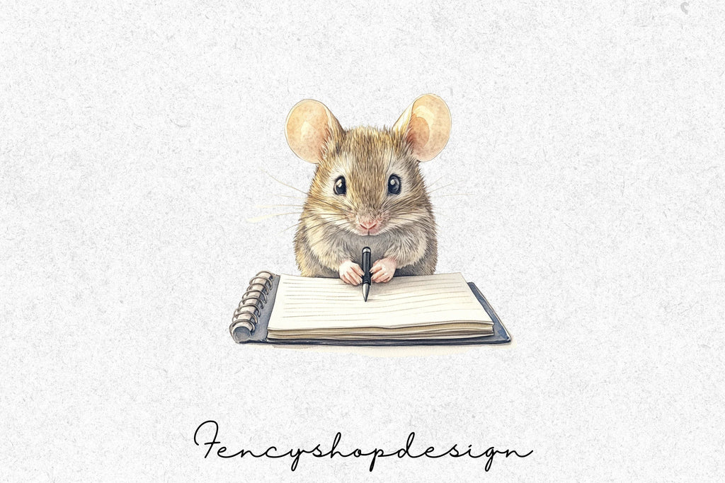 Adorable Mice Learning Clipart Bundle