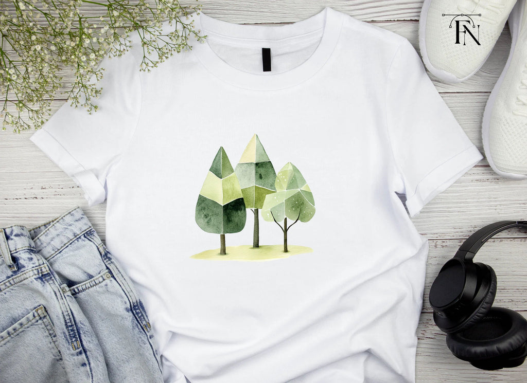 Abstract Forest Trees Clipart Bundle