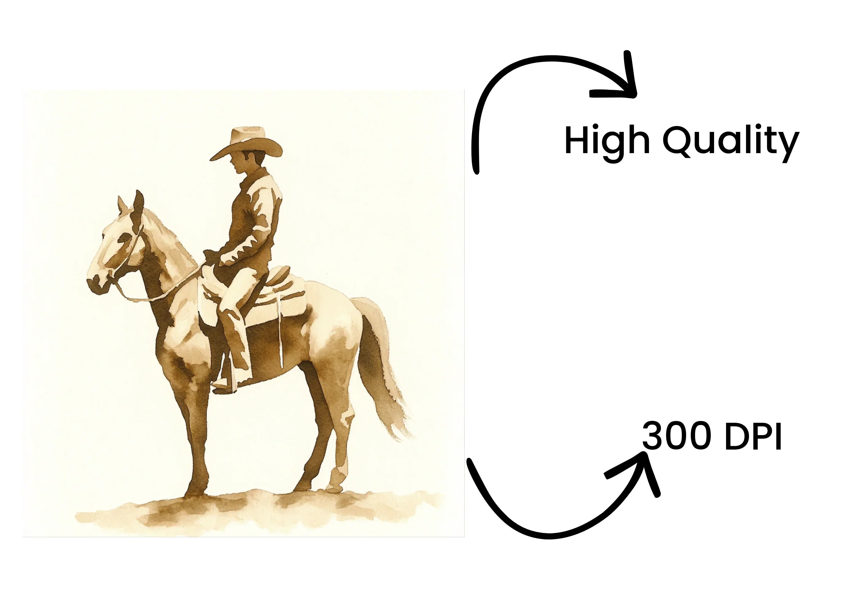 Cowboy Riding Horse Clipart Bundle