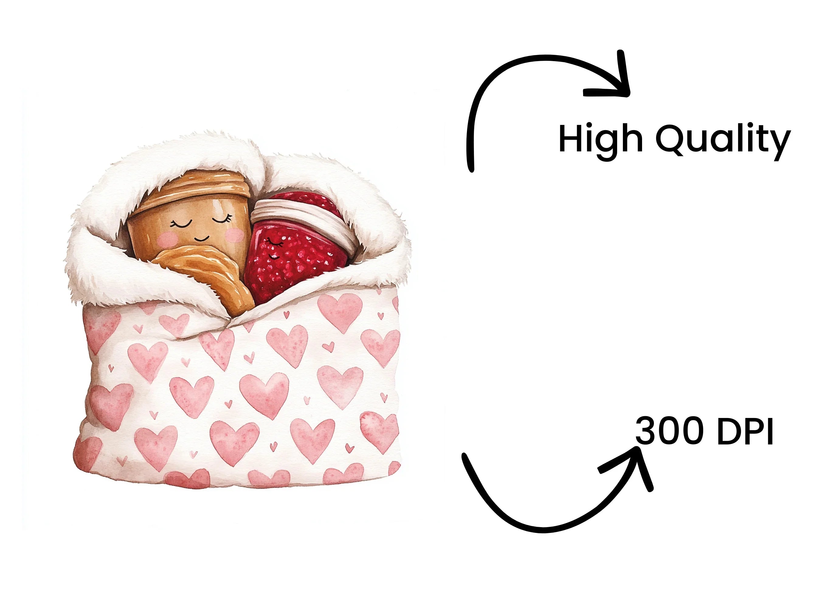 Snuggly Peanut Butter Jelly Clipart Bundle