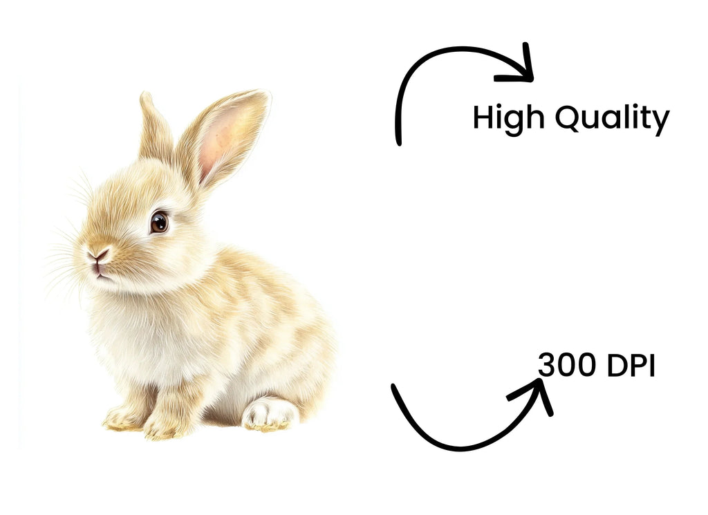 Cute Baby Bunny Clipart Bundle