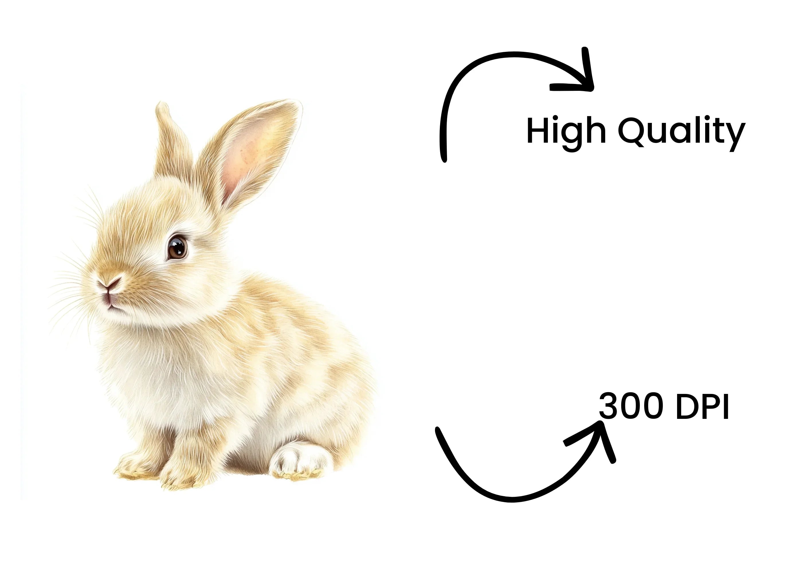 Cute Baby Bunny Clipart Bundle