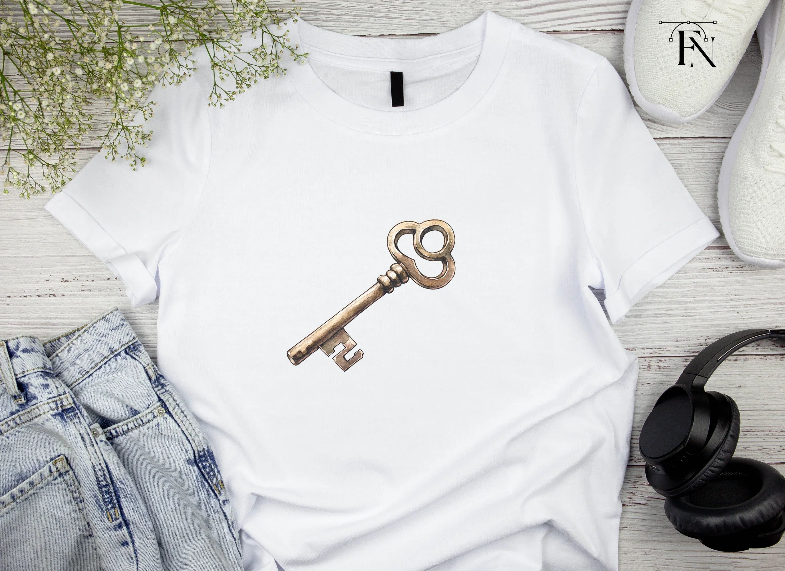 Vintage Skeleton Key Clipart Bundle