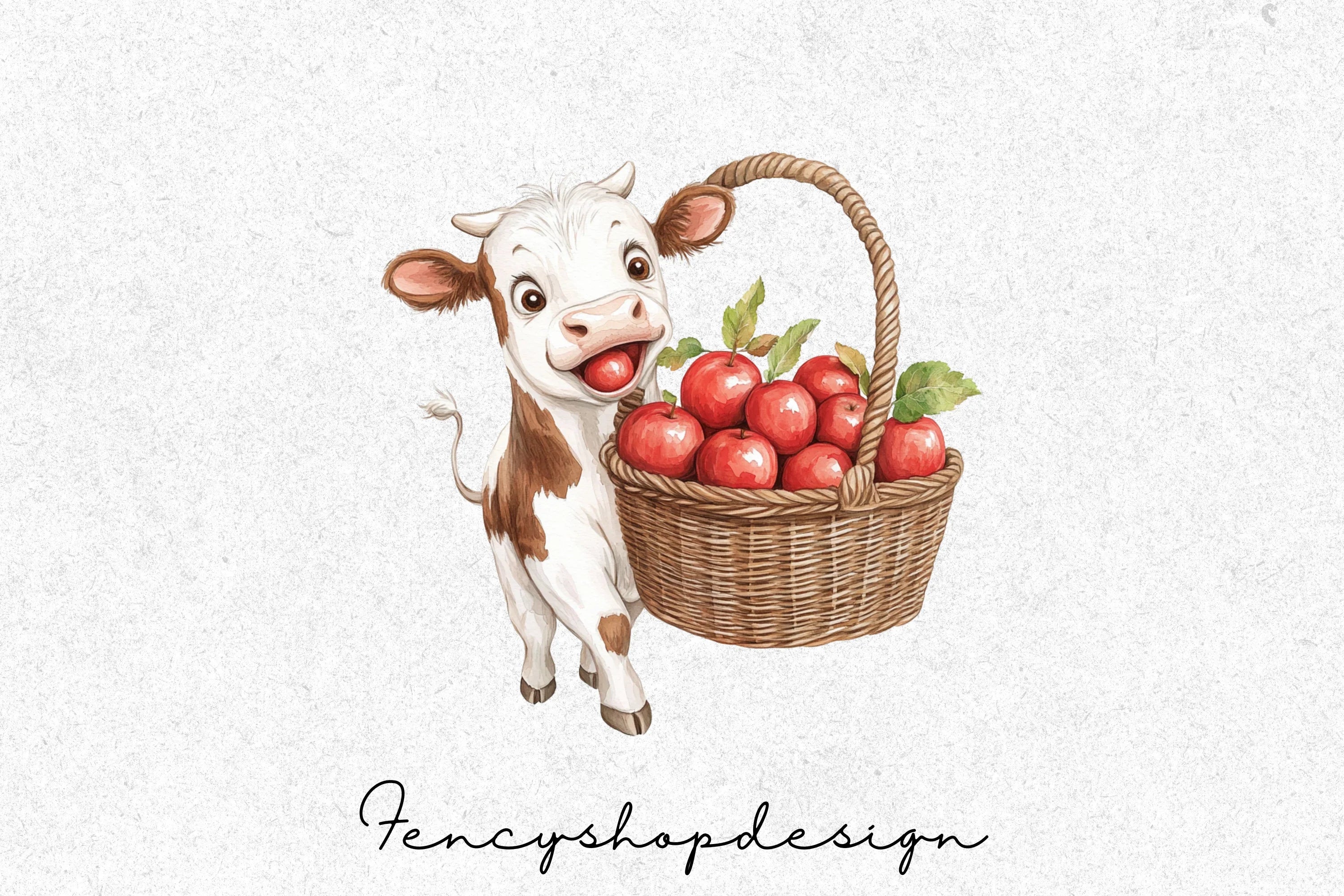 Adorable Baby Calf Farm Animal Clipart Bundle