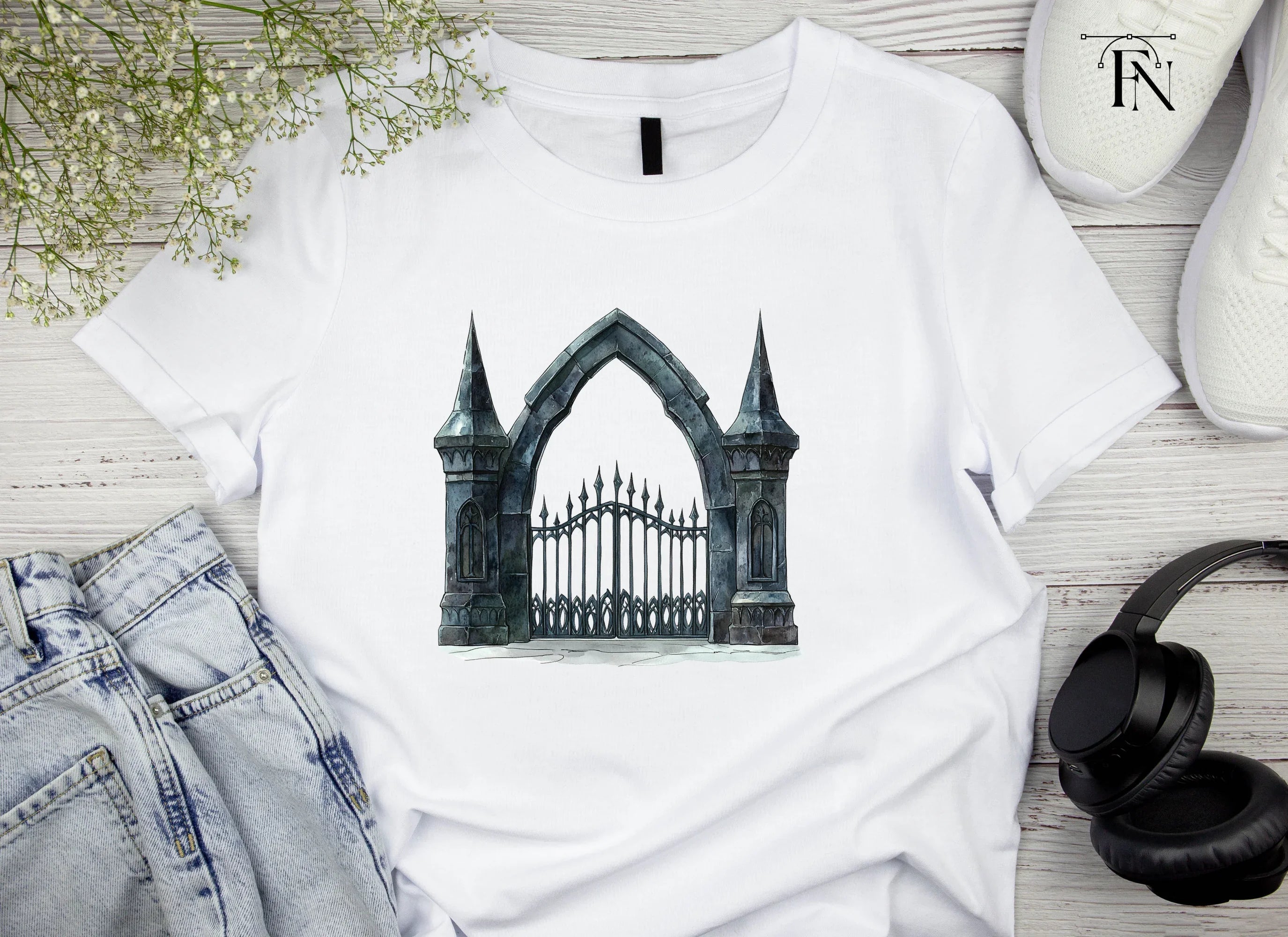 Gothic Archway Gate Clipart Bundle