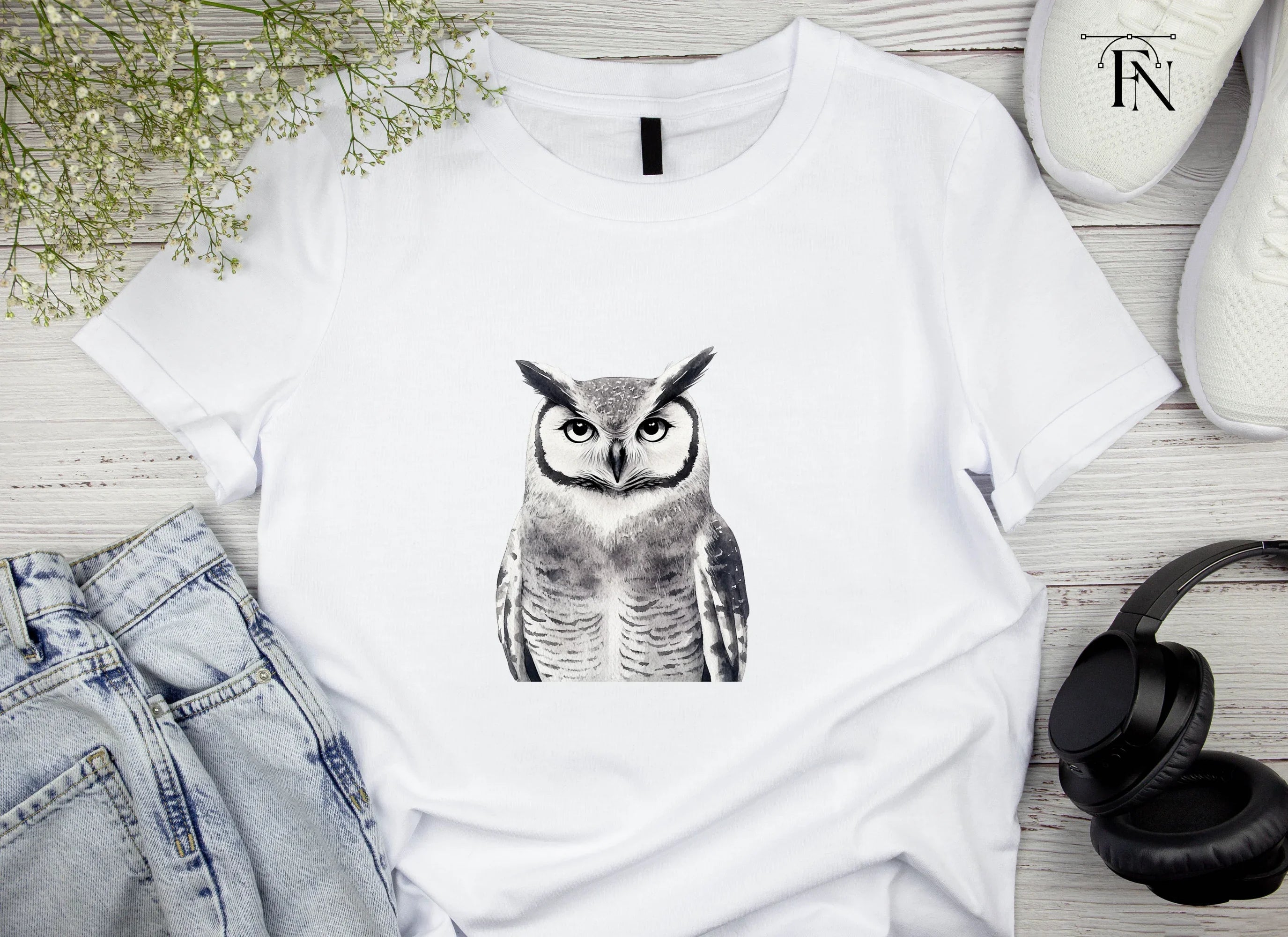 Majestic Horned Owl Clipart Bundle