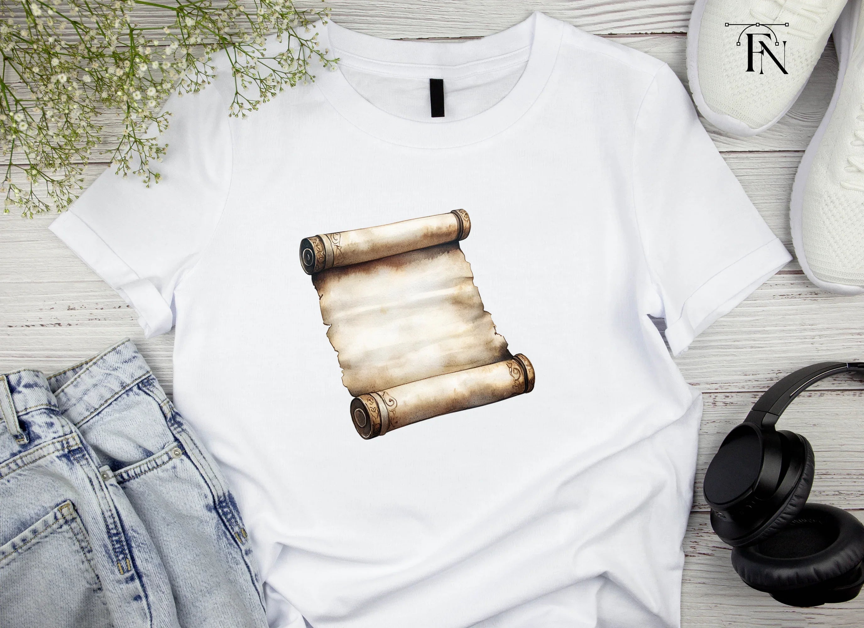Rustic Parchment Scroll Clipart Bundle