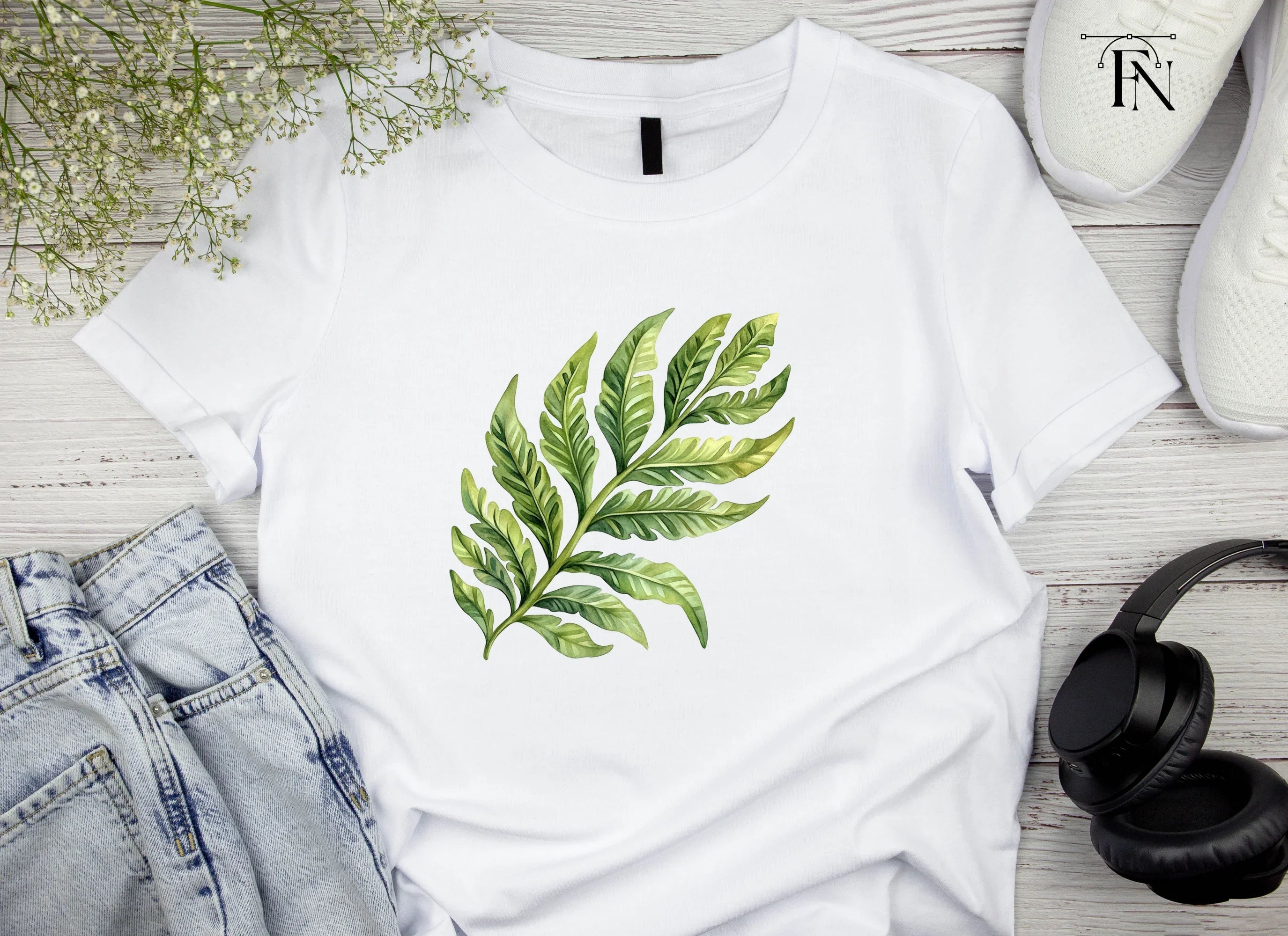 Fern Leaves Clipart Bundle