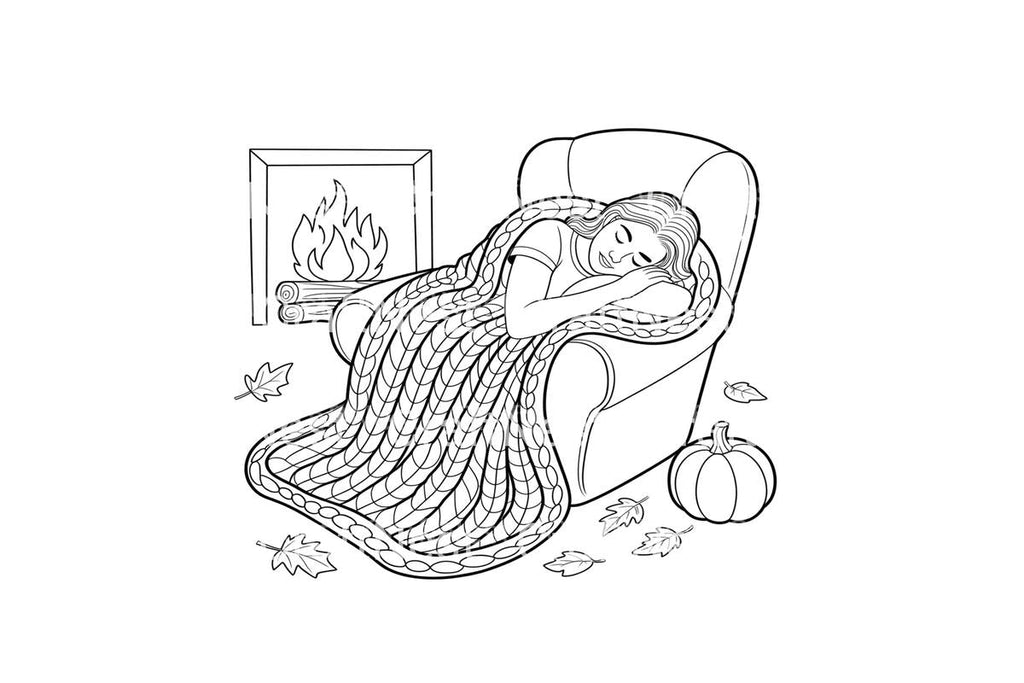 Cozy Autumn Sleep Coloring Books