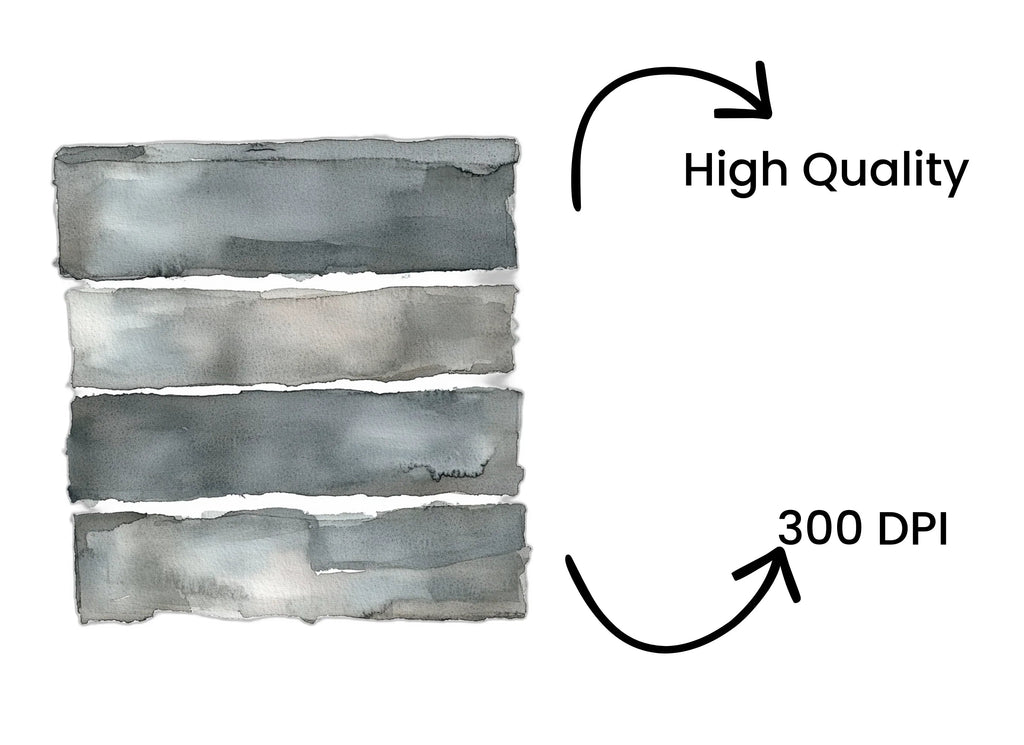 Grey Horizontal Bars Clipart Bundle