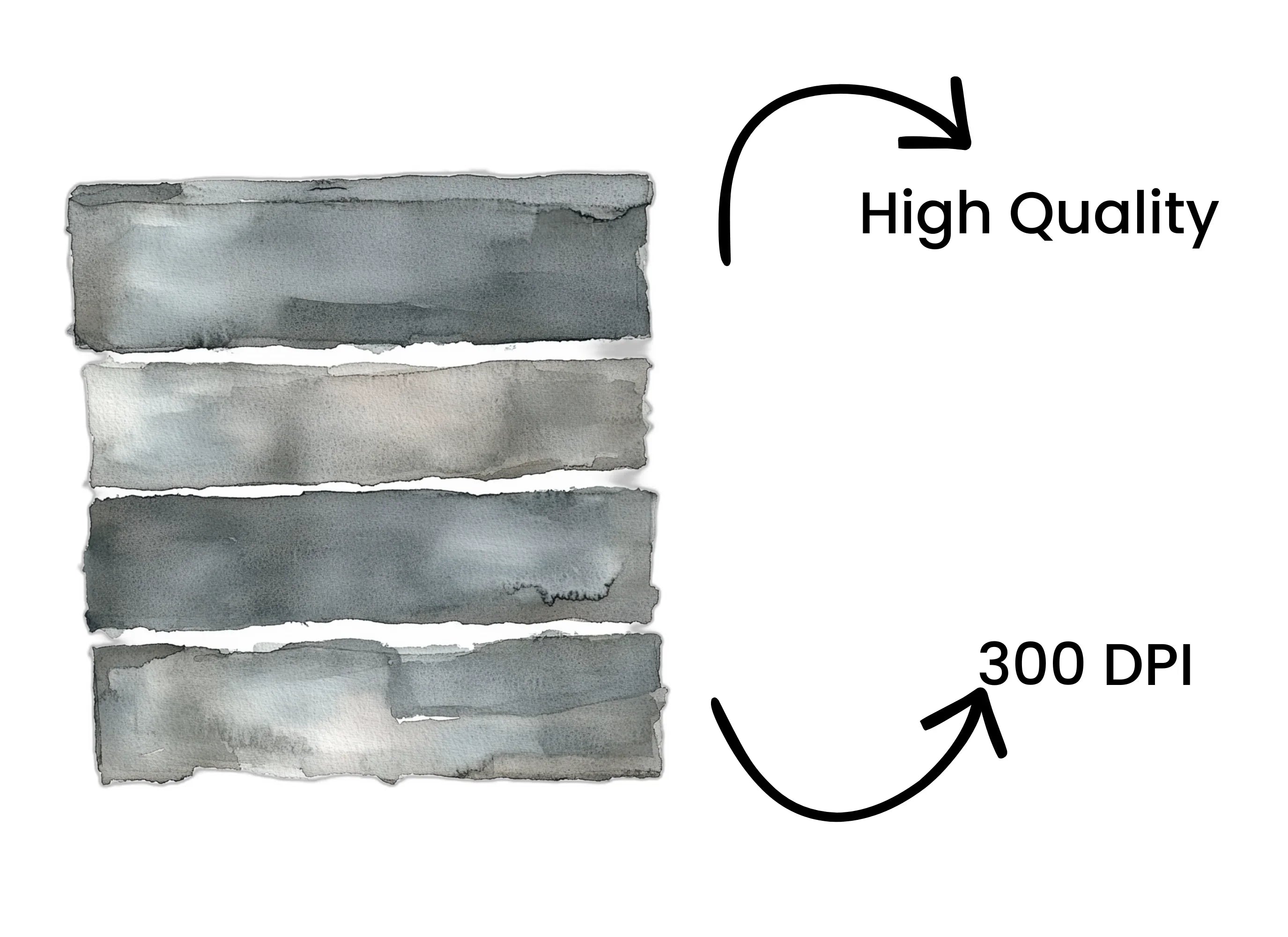Grey Horizontal Bars Clipart Bundle