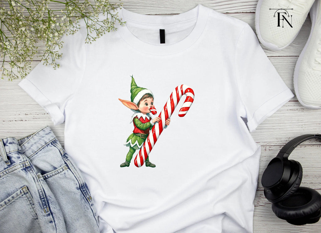 Christmas Elves with Candy Canes Clipart Bundle