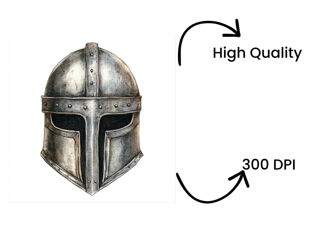 Medieval Knight Helmets Clipart Bundle