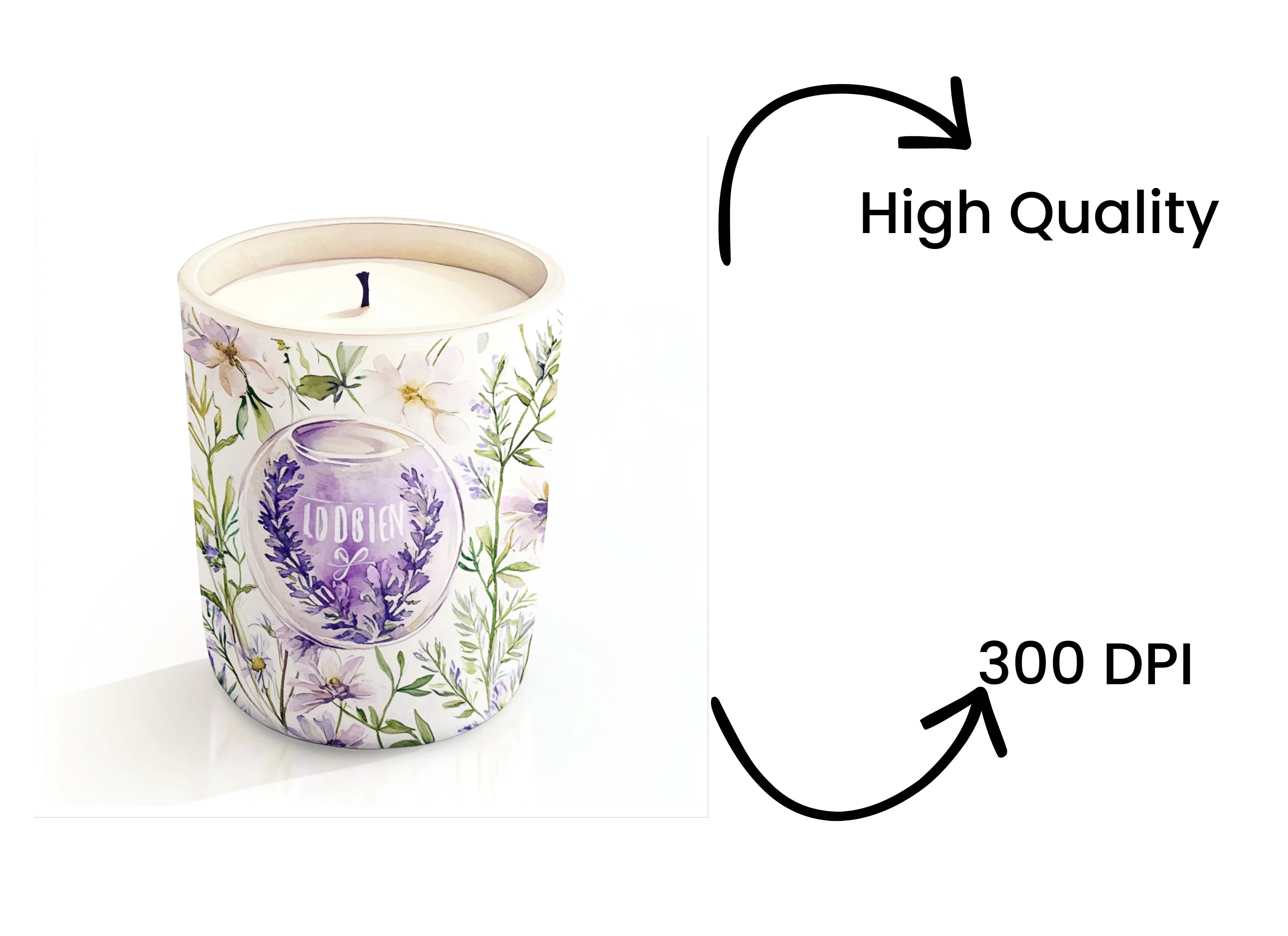 Lavender Scented Candle Clipart Bundle