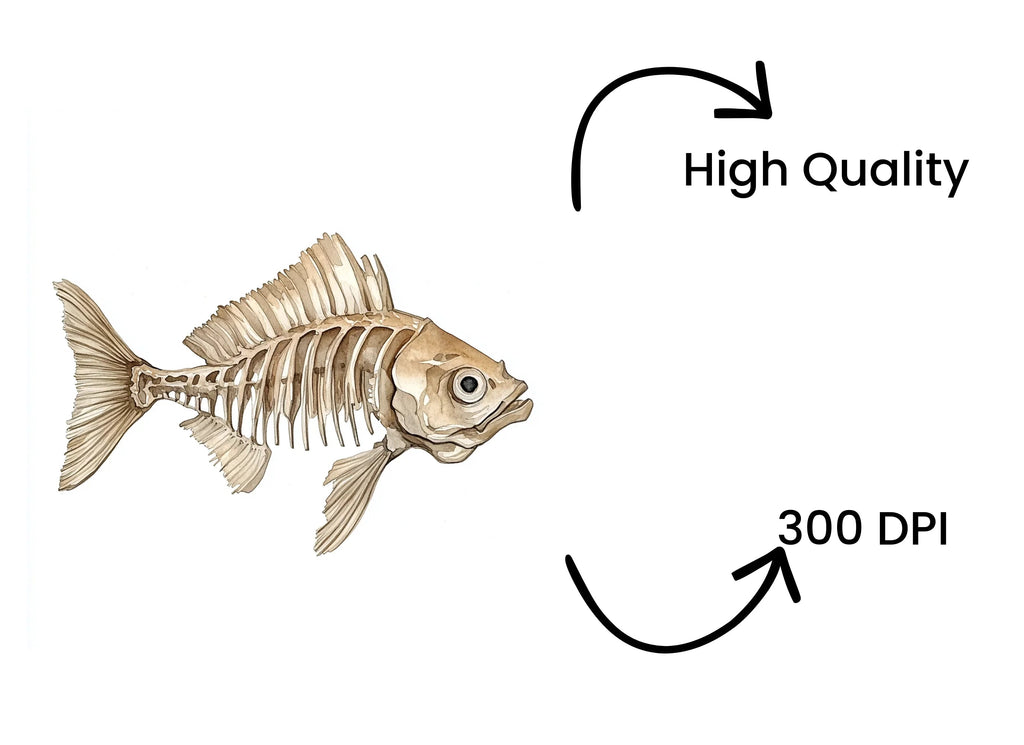 Fish Skeleton Clipart Bundle