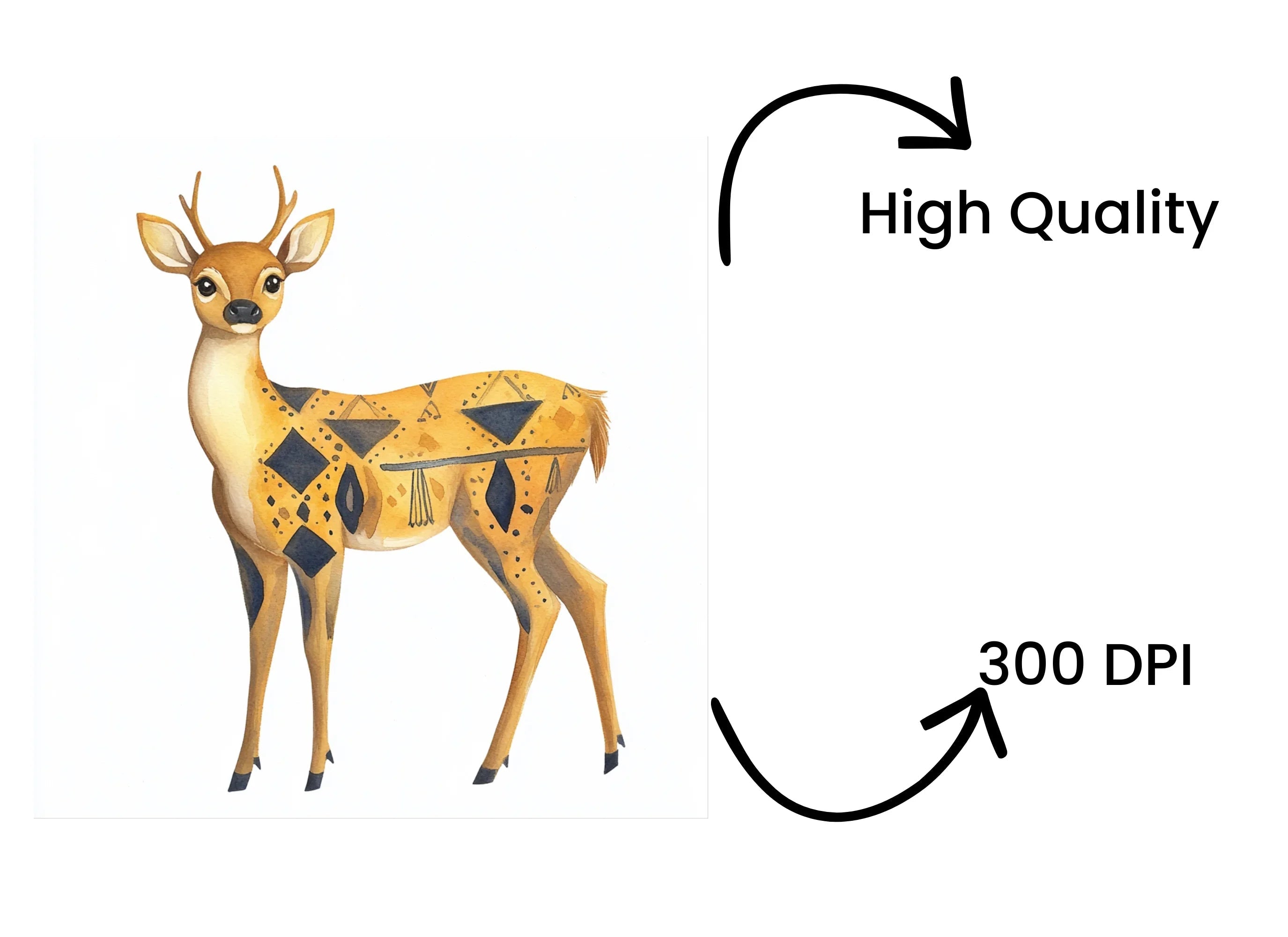 Geometric Deer Clipart Bundle