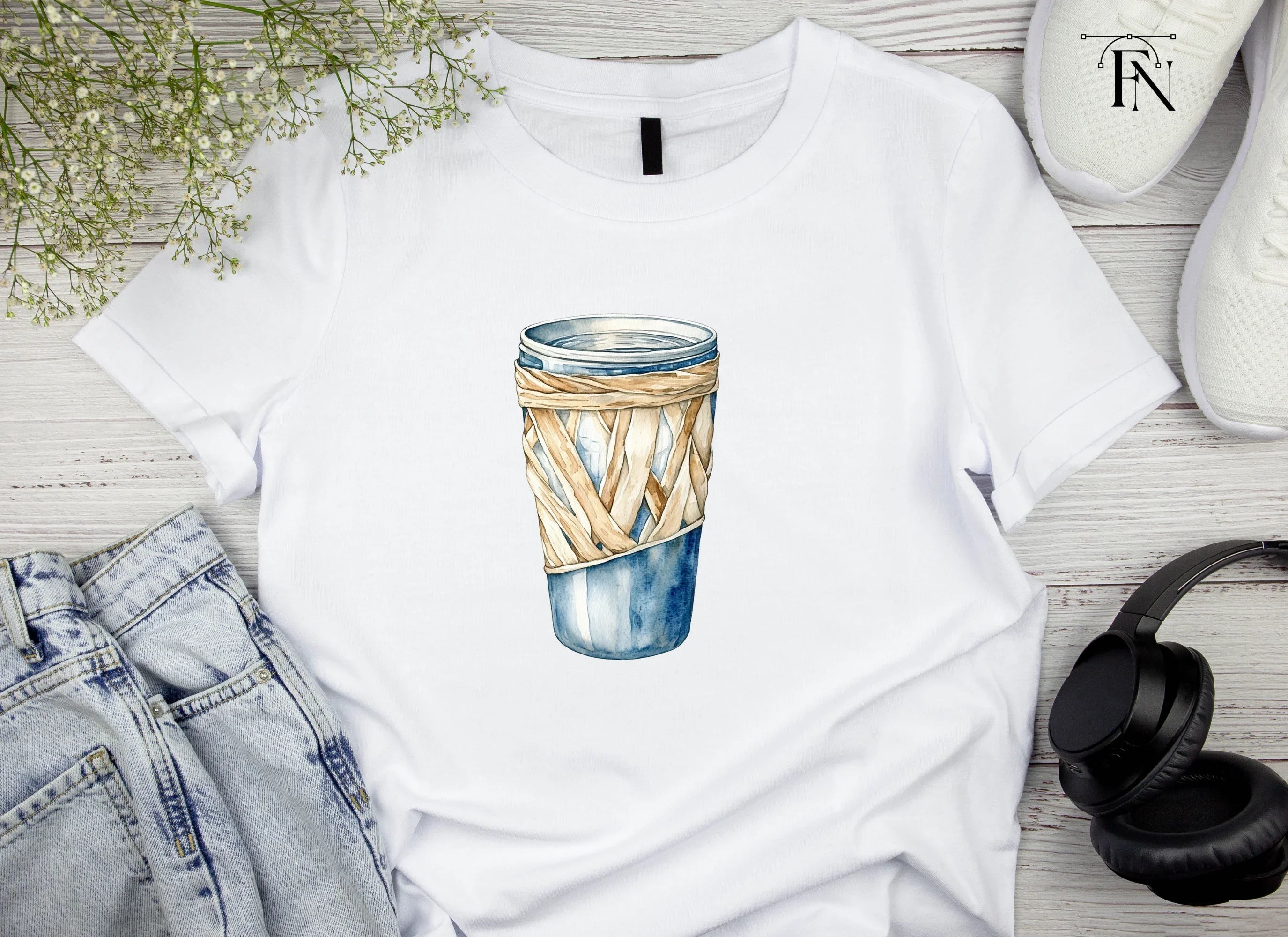 Woven Glass Tumblers Clipart Bundle