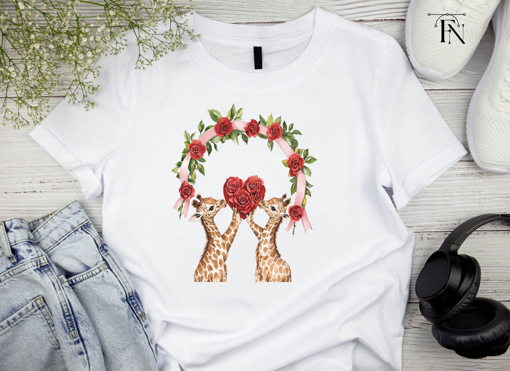 Cute Giraffe Couple Valentine Clipart Bundle