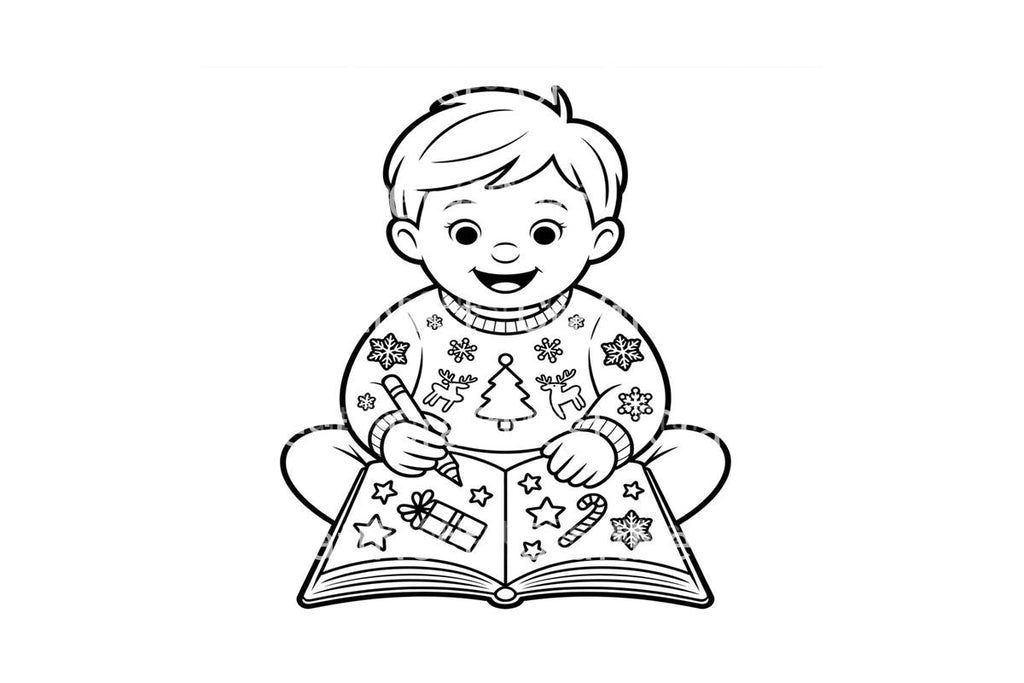 Festive Christmas SweaterPlanner Coloring Books
