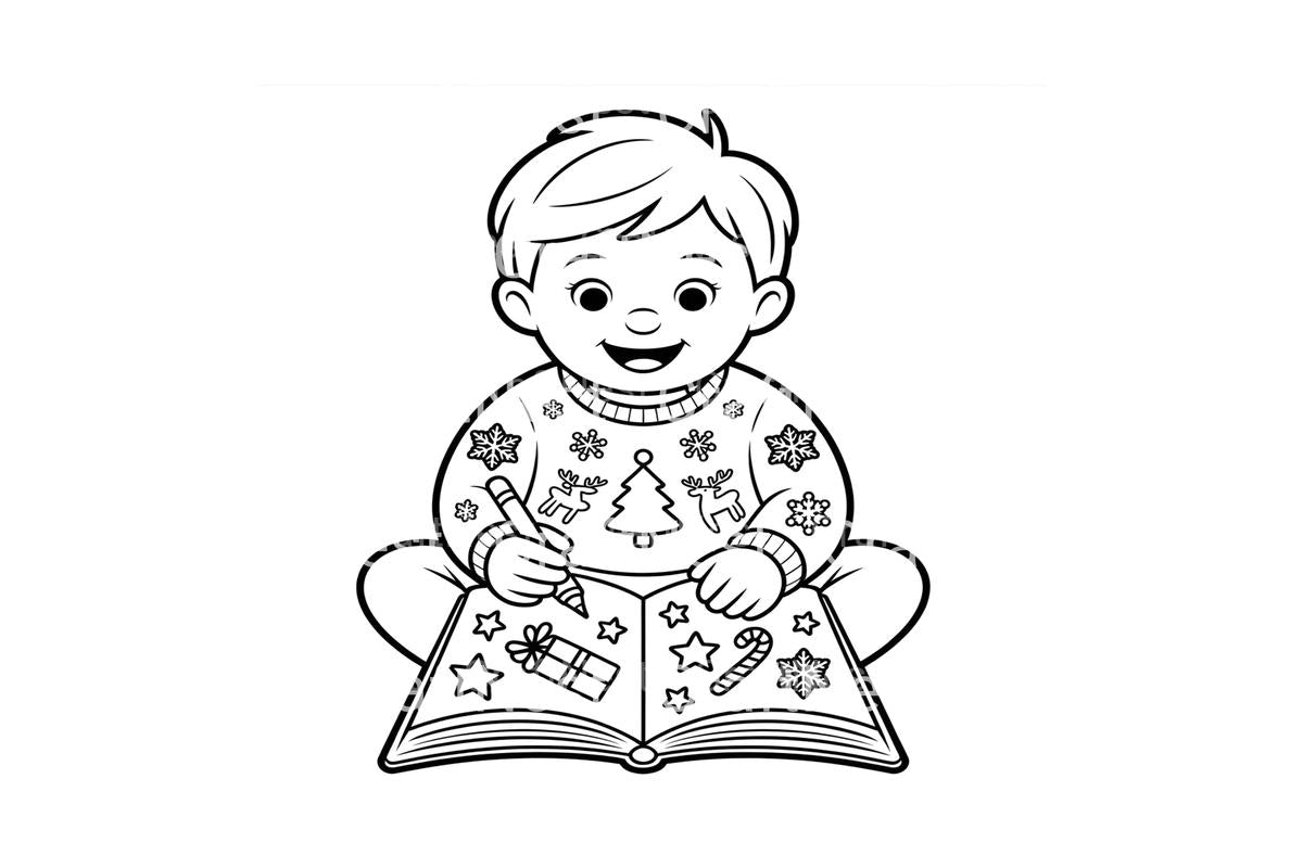 Festive Christmas SweaterPlanner Coloring Books