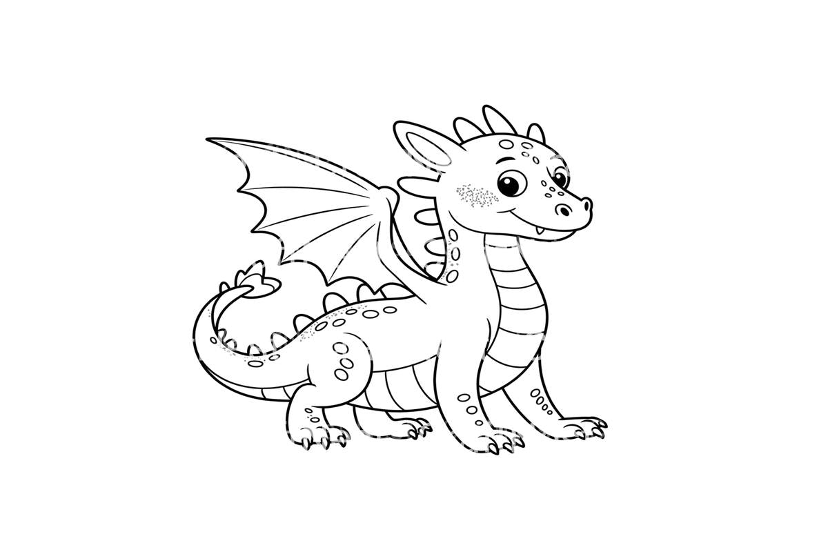 Cute Baby Dragon Coloring Books