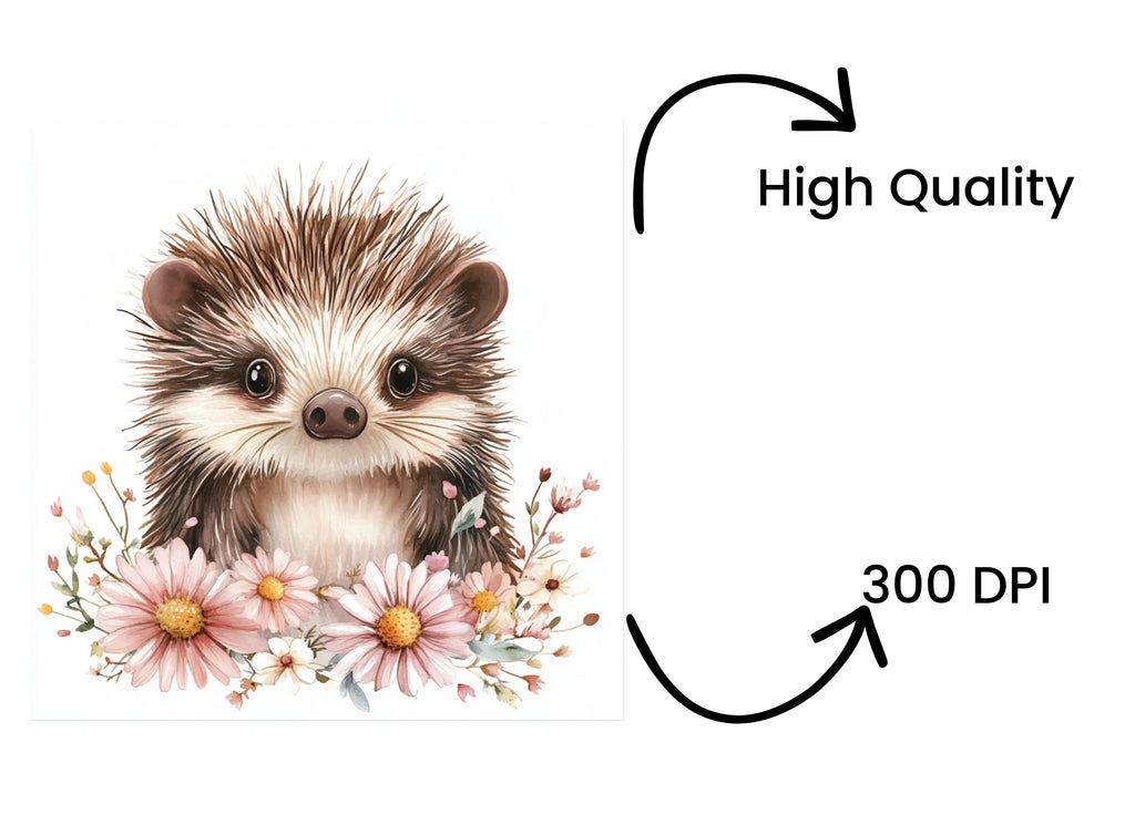 Cute Hedgehog Clipart Bundle
