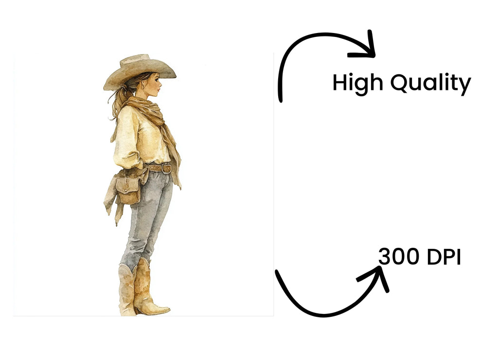 Cowgirl Clipart Bundle