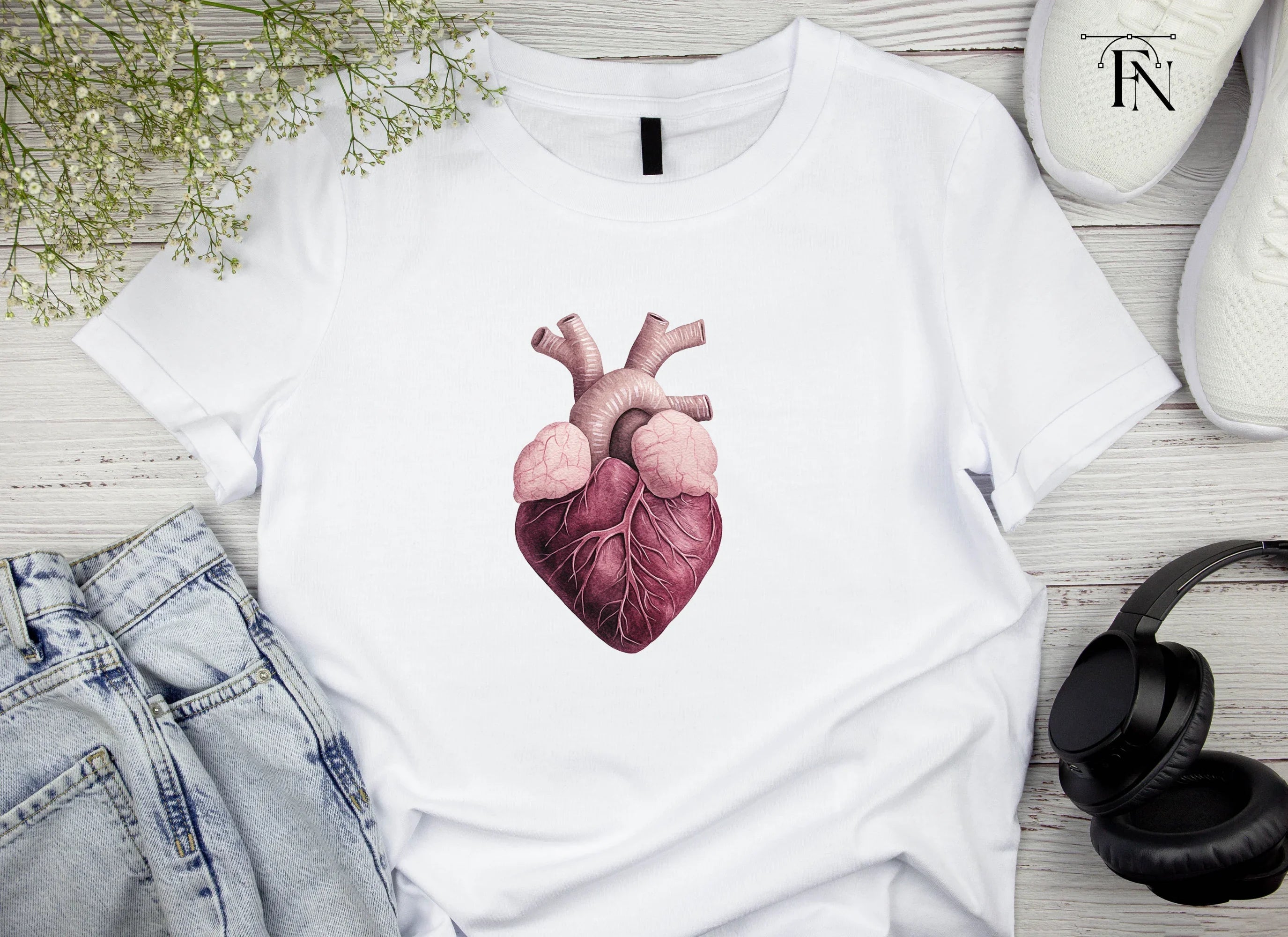 Anatomical Human Heart Clipart Bundle