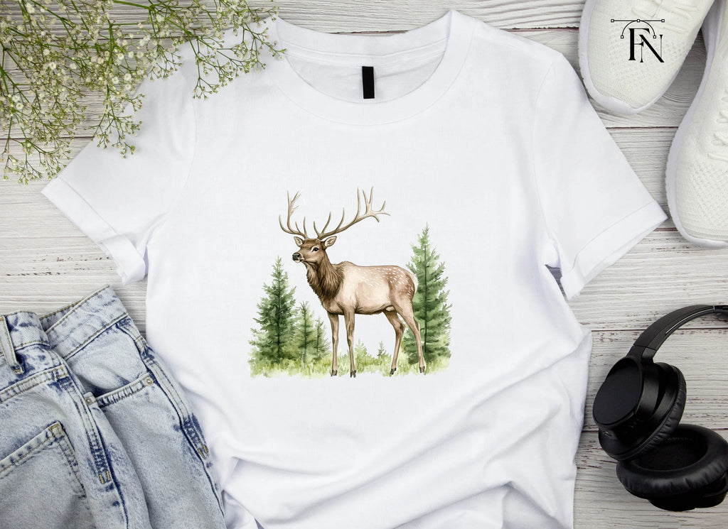Majestic Elk in Forest Clipart Bundle