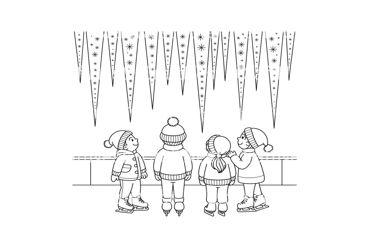 Winter Ice Skating Fun Coloring Books